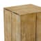 Set of 3" Brown Wood Rustic Pedestal Table, 39", 30", 22"